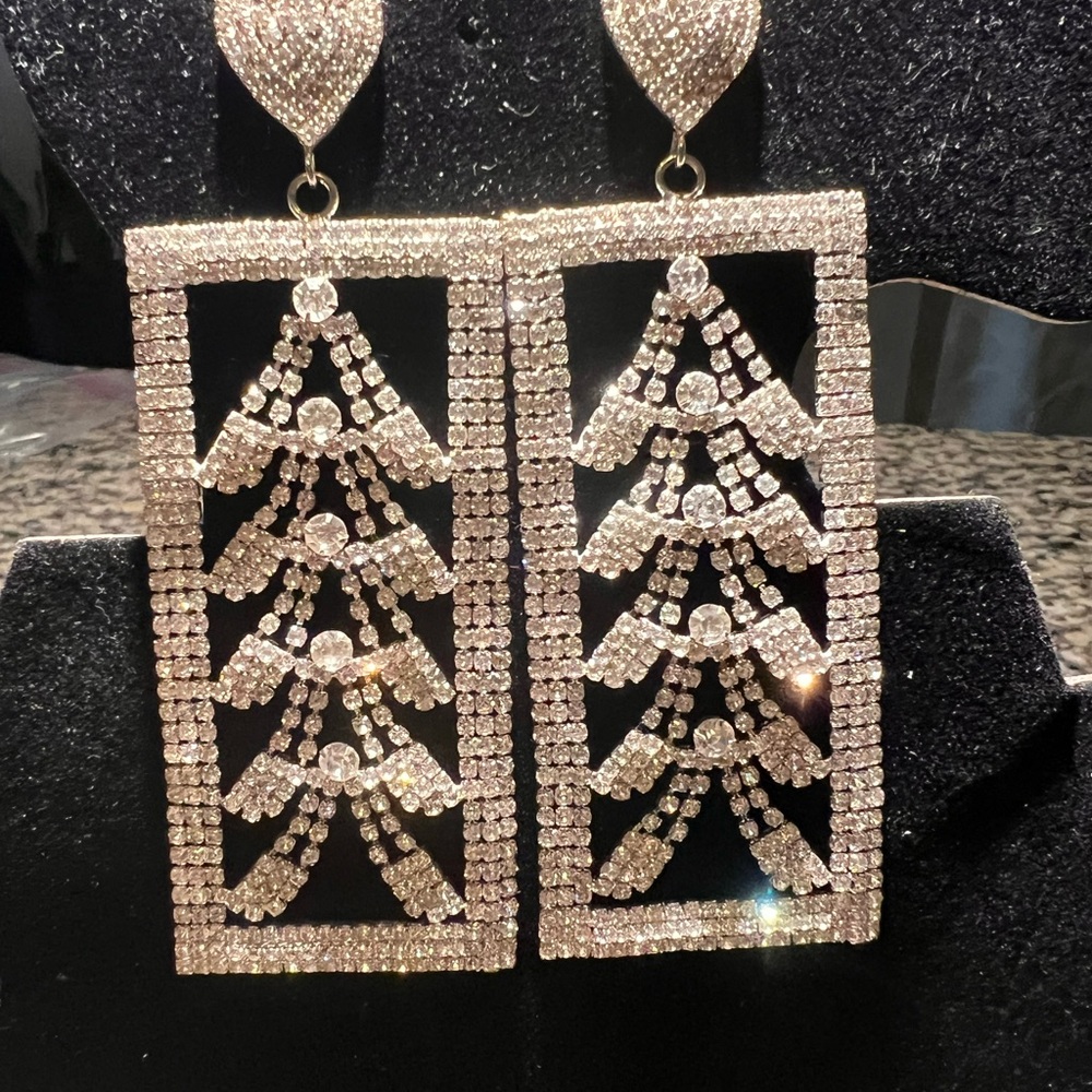 Dazzling Gold and Black Statement Earrings